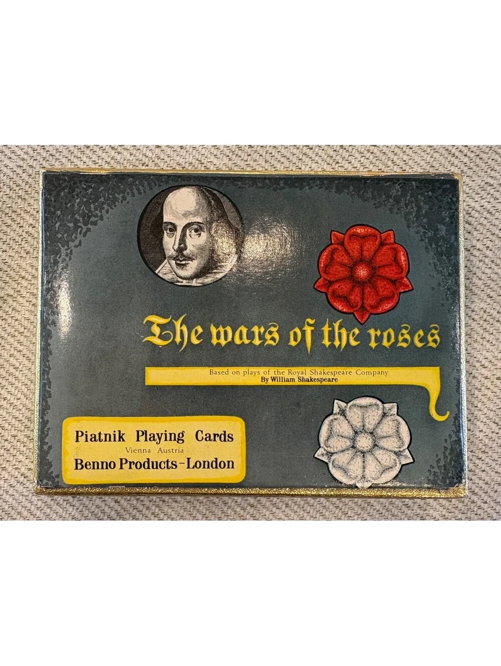 Vintage Piatnik Wars of the Roses Shakespeare Playing Cards Double Deck Austria